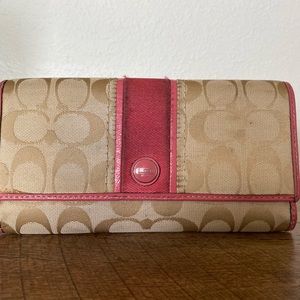 Pink coach wallet